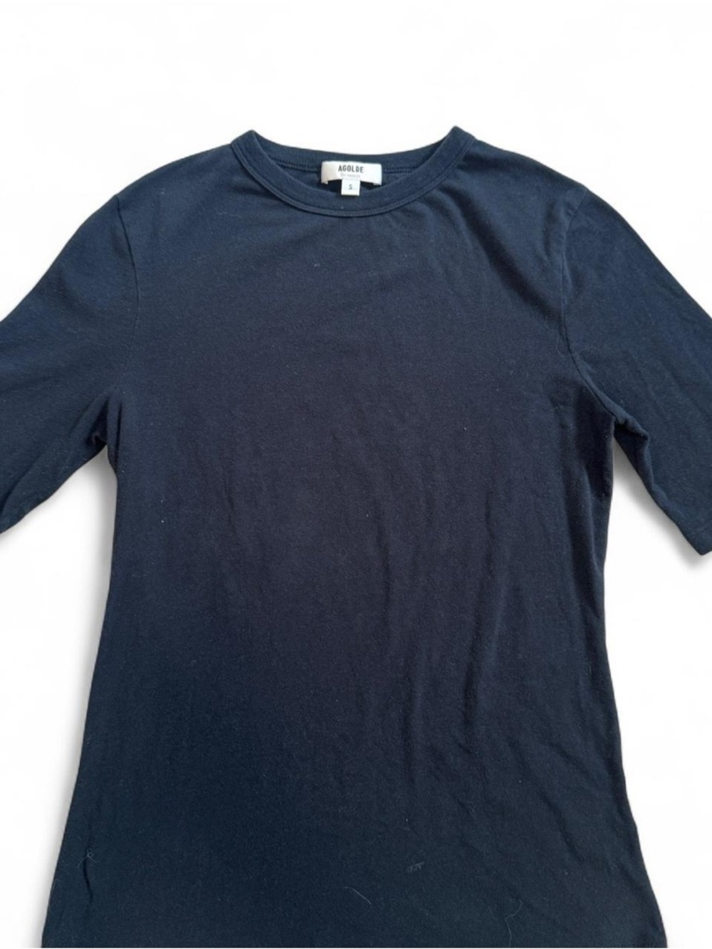 Agolde Black Crewneck T-Shirt